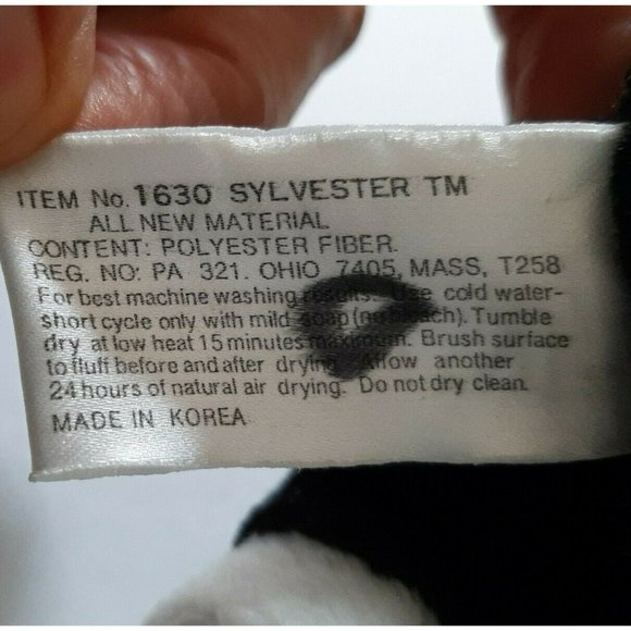 Vintage SYLVESTER the CAT Stuffed Animal Plush 11 WB Toy Looney Tunes - Picture 7 of 10